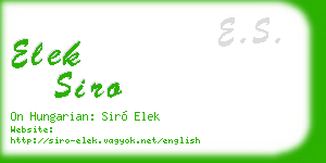 elek siro business card